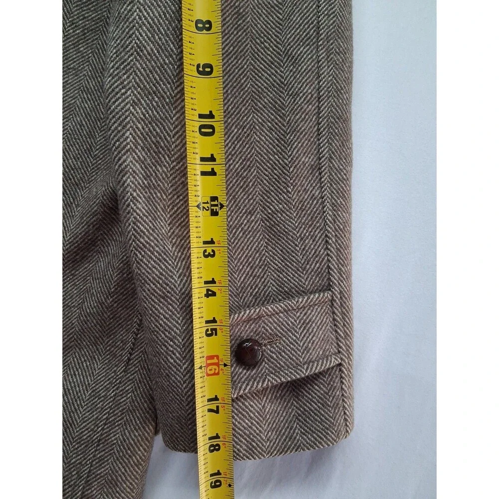 Vintage 50s Pendleton Mens Med Brown Herringbone Wool Jacket Winter Old Money